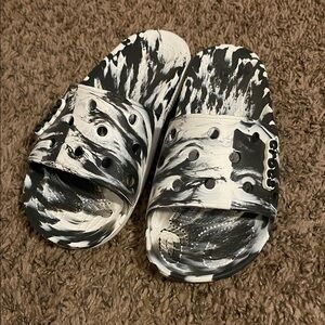 Black and White Crocs